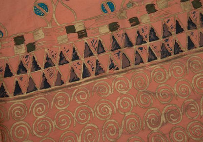 Jean Paul GAULTIER Ethnic Gold Scarf Pink