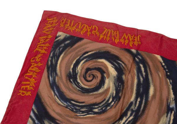 Jean Paul GAULTIER Art Print Scarf Red