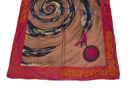 Jean Paul GAULTIER Art Print Scarf Red