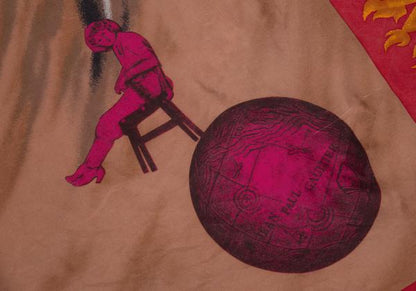 Jean Paul GAULTIER Art Print Scarf Red