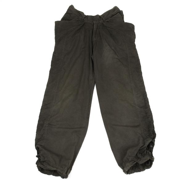 FINAL HOME Garment Dyed Cotton Shirring Pants Brown Size S