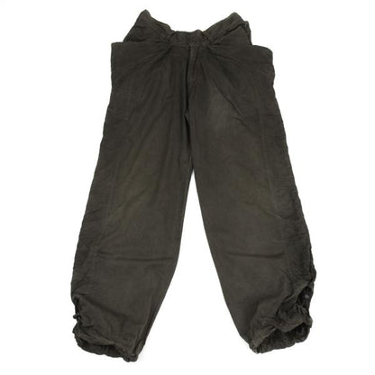 FINAL HOME Garment Dyed Cotton Shirring Pants Brown Size S