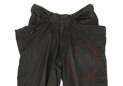 FINAL HOME Garment Dyed Cotton Shirring Pants Brown Size S