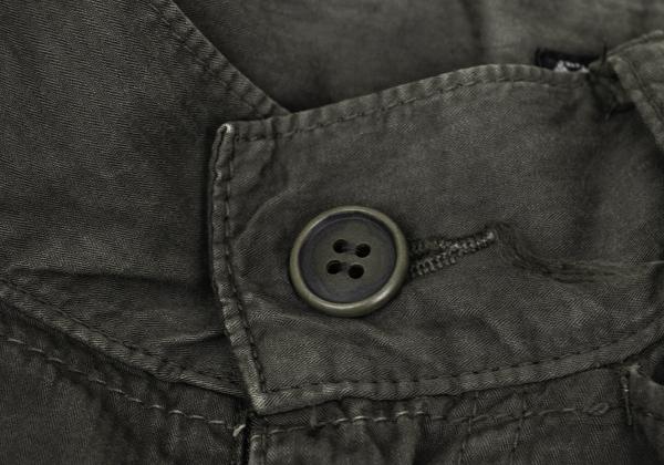 FINAL HOME Garment Dyed Cotton Shirring Pants Brown Size S