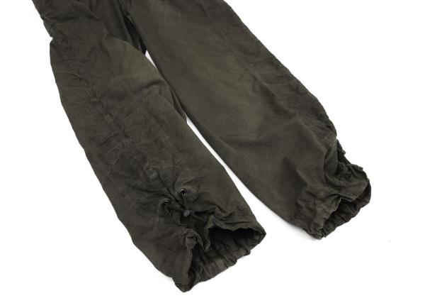 FINAL HOME Garment Dyed Cotton Shirring Pants Brown Size S