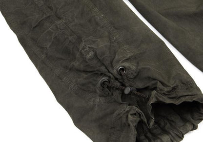 FINAL HOME Garment Dyed Cotton Shirring Pants Brown Size S