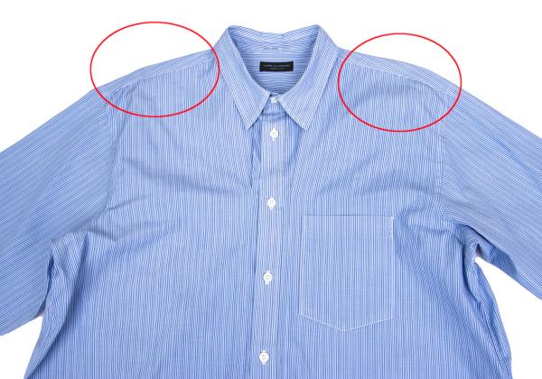 COMME des GARCONS HOMME PLUS Cotton Stripe Shirt Blue Size M