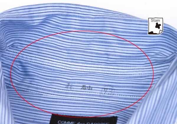 COMME des GARCONS HOMME PLUS Cotton Stripe Shirt Blue Size M