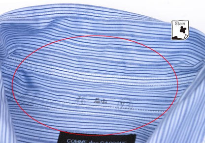 COMME des GARCONS HOMME PLUS Cotton Stripe Shirt Blue Size M