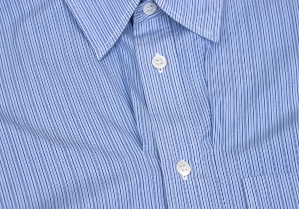 COMME des GARCONS HOMME PLUS Cotton Stripe Shirt Blue Size M