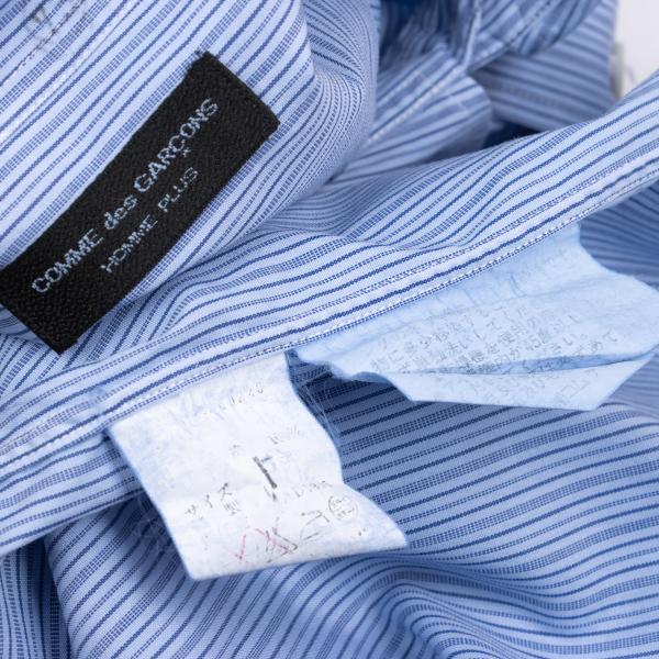 COMME des GARCONS HOMME PLUS Cotton Stripe Shirt Blue Size M