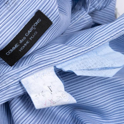 COMME des GARCONS HOMME PLUS Cotton Stripe Shirt Blue Size M