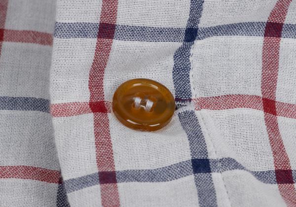 Vivienne Westwood MAN Cotton Check Drape Light Gray Shirt Size 44