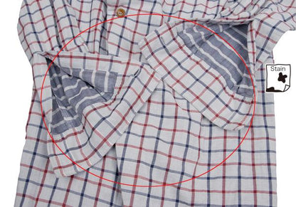 Vivienne Westwood MAN Cotton Check Drape Light Gray Shirt Size 44