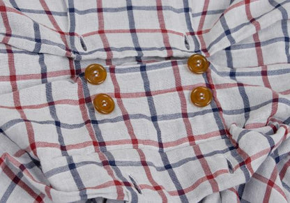 Vivienne Westwood MAN Cotton Check Drape Light Gray Shirt Size 44