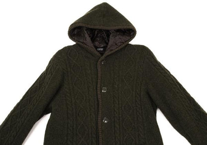 BURBERRY BLACK LABEL Quilted Hooded Jacket Green Size 3