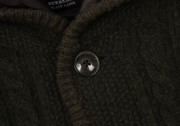 BURBERRY BLACK LABEL Quilted Hooded Jacket Green Size 3
