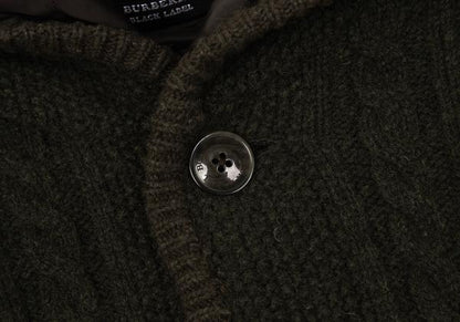 BURBERRY BLACK LABEL Quilted Hooded Jacket Green Size 3