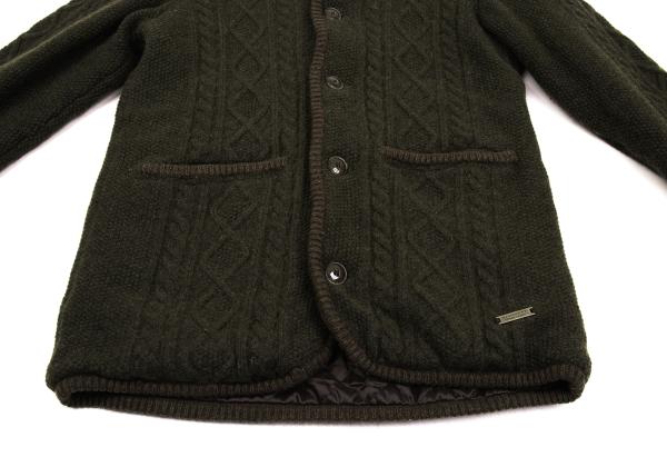 BURBERRY BLACK LABEL Quilted Hooded Jacket Green Size 3