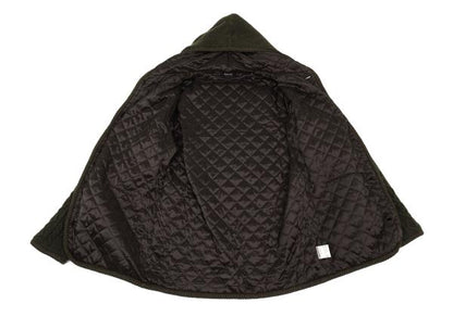BURBERRY BLACK LABEL Quilted Hooded Jacket Green Size 3