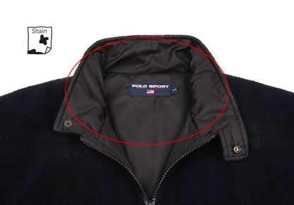 POLO SPORT RALPH LAUREN Black Watch Fleece Jacket Size LL