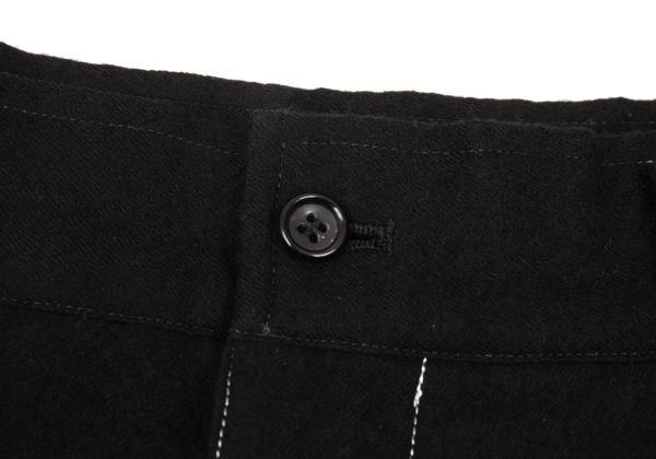 COMME des GARCONS HOMME Wool Hand-Dyed Pants Black Size M