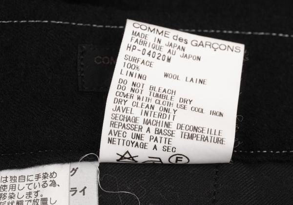 COMME des GARCONS HOMME Wool Hand-Dyed Pants Black Size M