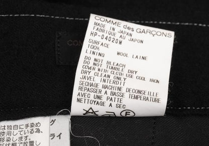 COMME des GARCONS HOMME Wool Hand-Dyed Pants Black Size M