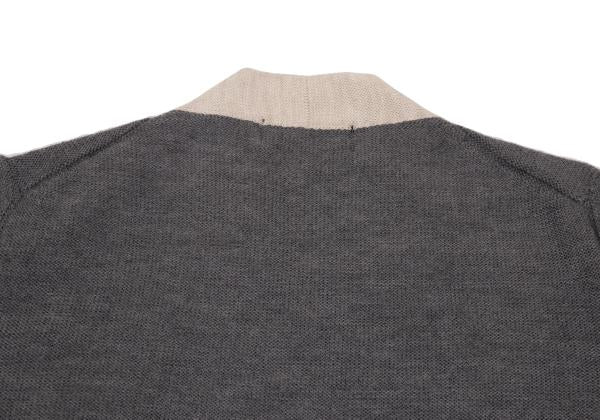 COMME des GARCONS HOMME PLUS Wool Tilden Gray Beige Sweater Size M