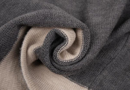 COMME des GARCONS HOMME PLUS Wool Tilden Gray Beige Sweater Size M