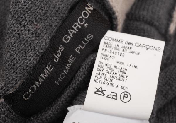 COMME des GARCONS HOMME PLUS Wool Tilden Gray Beige Sweater Size M