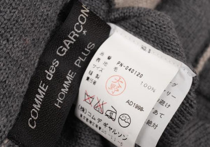COMME des GARCONS HOMME PLUS Wool Tilden Gray Beige Sweater Size M