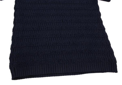 Yohji Yamamoto POUR HOMME Poly Border Knit Navy Size M