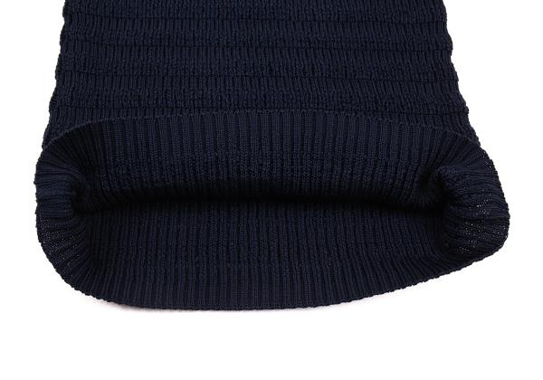 Yohji Yamamoto POUR HOMME Poly Border Knit Navy Size M