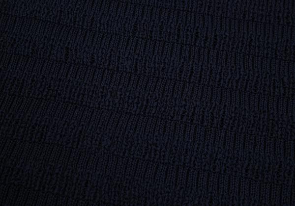 Yohji Yamamoto POUR HOMME Poly Border Knit Navy Size M