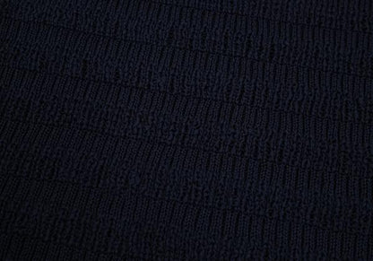 Yohji Yamamoto POUR HOMME Poly Border Knit Navy Size M