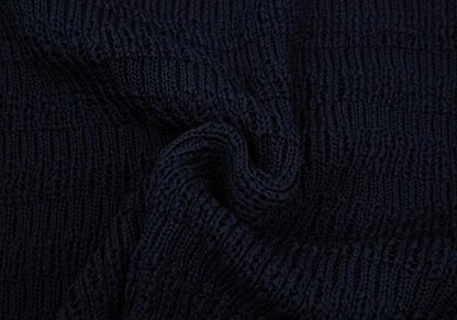Yohji Yamamoto POUR HOMME Poly Border Knit Navy Size M