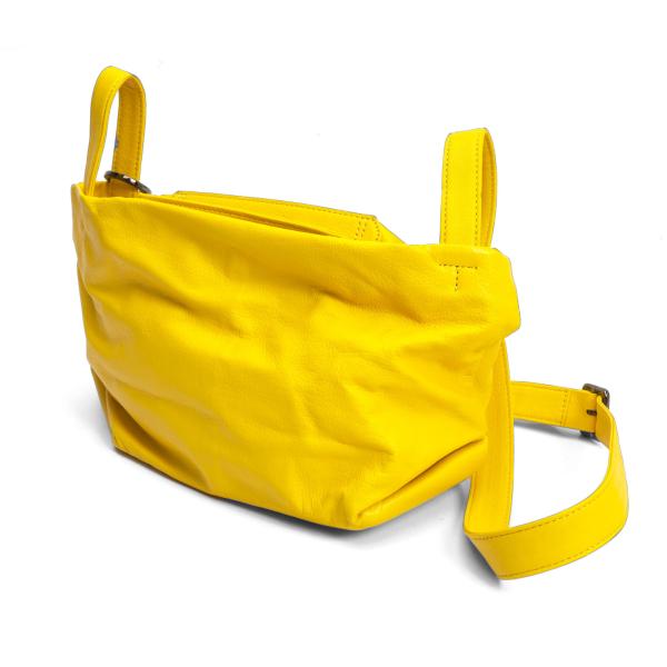 Yohji Yamamoto Leather Ring Bag Yellow