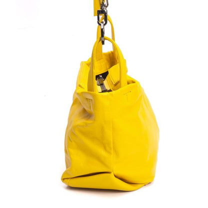 Yohji Yamamoto Leather Ring Bag Yellow