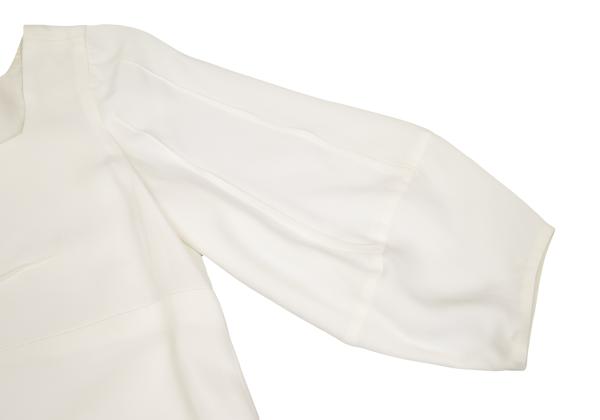 Chloe Silk Bias-Cut 3/4 Sleeve Dress Off-White Size 34