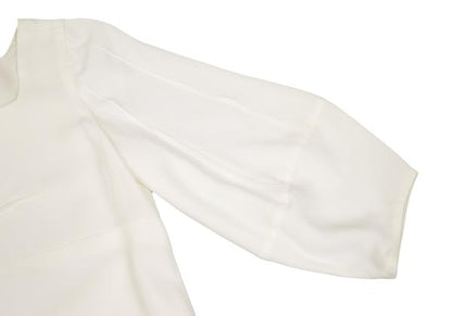 Chloe Silk Bias-Cut 3/4 Sleeve Dress Off-White Size 34