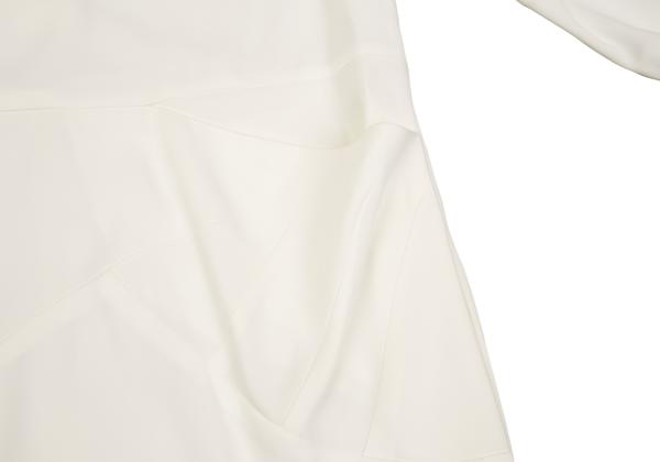 Chloe Silk Bias-Cut 3/4 Sleeve Dress Off-White Size 34
