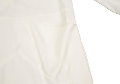 Chloe Silk Bias-Cut 3/4 Sleeve Dress Off-White Size 34