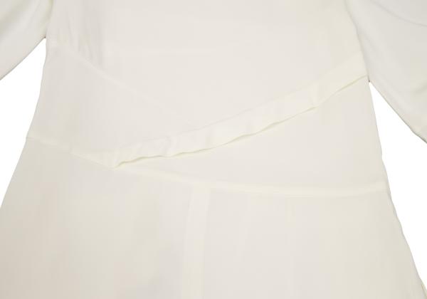 Chloe Silk Bias-Cut 3/4 Sleeve Dress Off-White Size 34