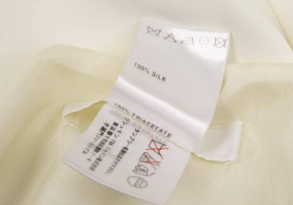 Chloe Silk Bias-Cut 3/4 Sleeve Dress Off-White Size 34
