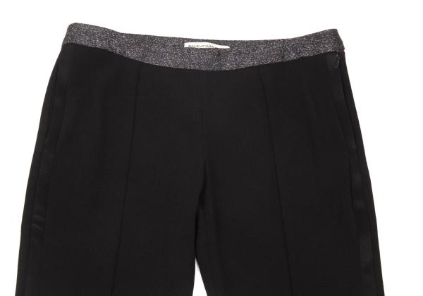 BALENCIAGA Black Blend Side Stripe Tapered Pants Size 38
