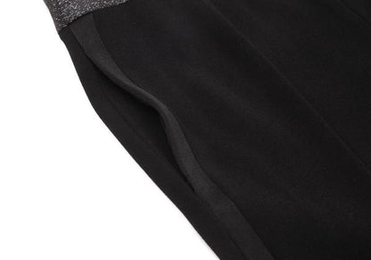 BALENCIAGA Black Blend Side Stripe Tapered Pants Size 38