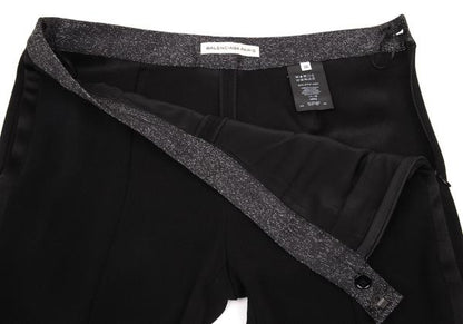BALENCIAGA Black Blend Side Stripe Tapered Pants Size 38