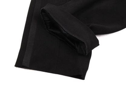 BALENCIAGA Black Blend Side Stripe Tapered Pants Size 38