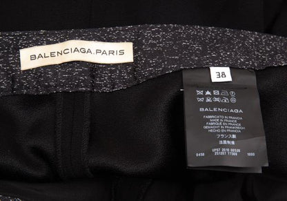 BALENCIAGA Black Blend Side Stripe Tapered Pants Size 38